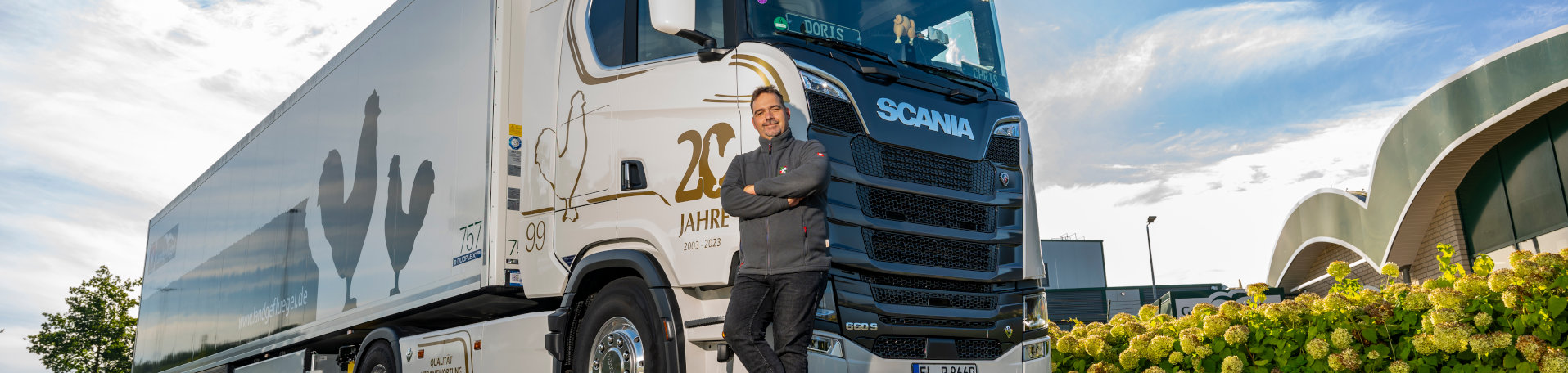 Panoramabild - Berufskraftfahrer Kühlerfahrzeuge
