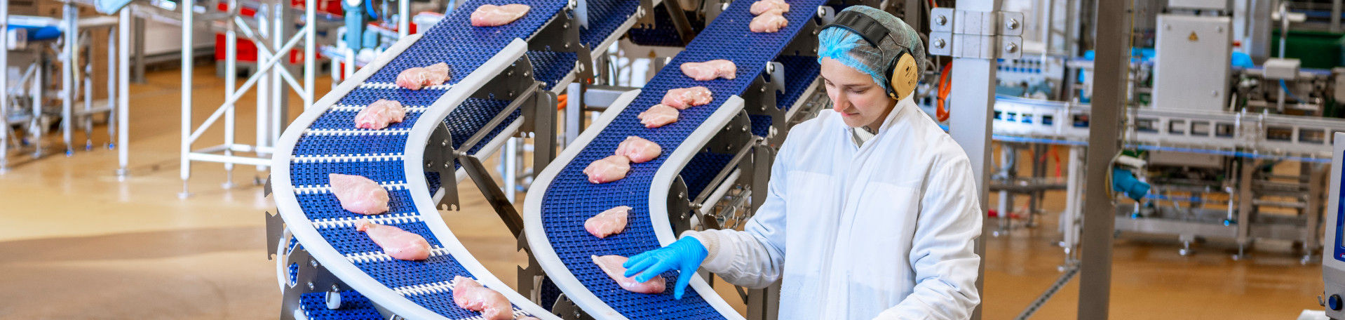 Panoramabild - Produktionsmitarbeiter